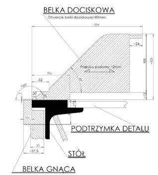 Zaginarka ręczna do blach ZGR 2000/1 MAZANEK