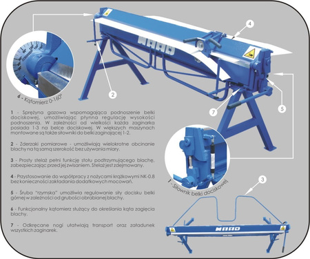 Zaginarka segmentowa HS-1270mm/2.0mm