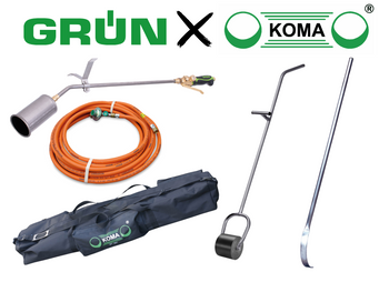 GRUN X KOMA - Zestaw Palnik tytanowy TS 65/800 + Wałek dociskowy W1 + Rozwijacz R1 + Torba TD1