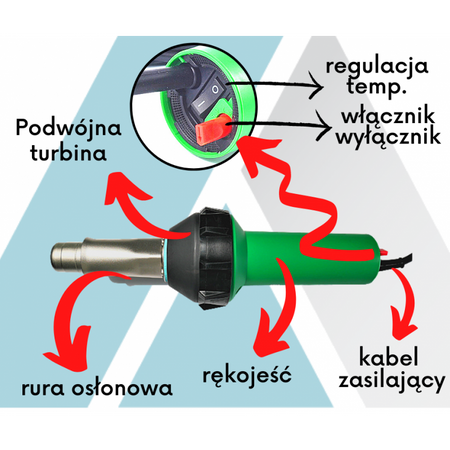 Spawarka do wykładzin PCV Bosite-D (Zestaw)