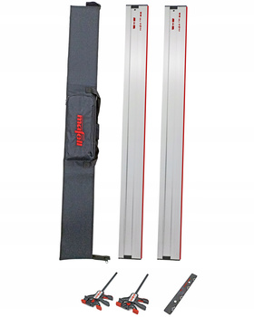 Zestaw szyn Mafell 2x F160 torba ściski dźwigniowe F-SZ180 łącznik do szyn