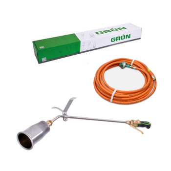 GRUN Palnik stalowy St 45/800 kompletny + wąż 10mb + reduktor