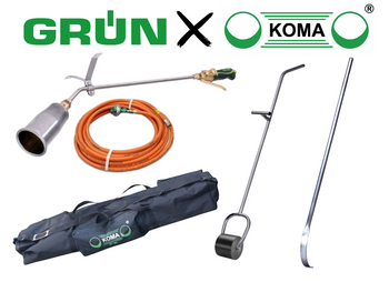 GRUN X KOMA - Zestaw Palnik stalowy ST 65/800 + Wałek dociskowy W1 + Rozwijacz R1 + Torba TD1